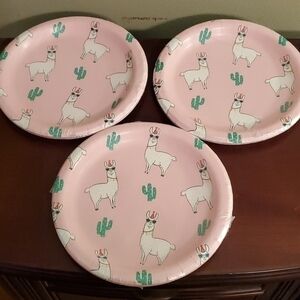 Spritz Llama Dessert Paper Plates 3 Packs New